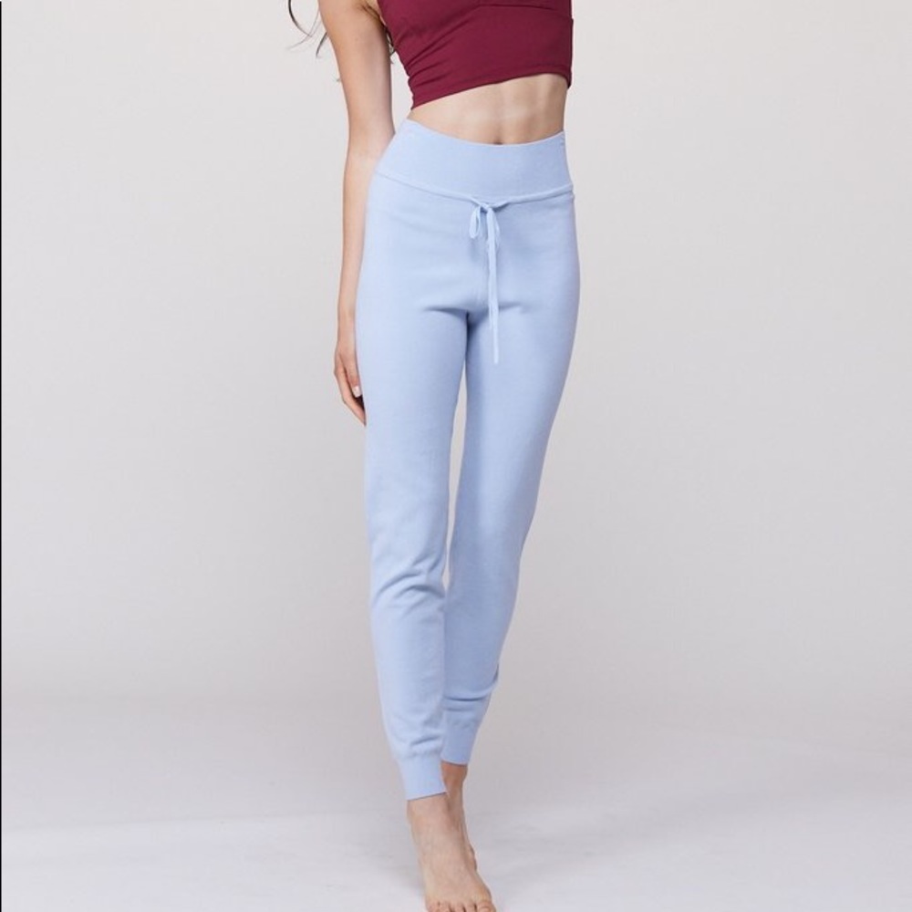 LIVE THE PROCESS Blue Knit Pants XS NWT